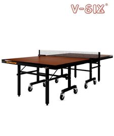 New Model Single Folding Ping Pong Table , MDF Material with Balls and Bats Holder