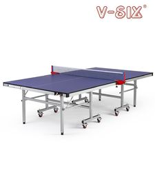 New Model Single Folding Ping Pong Table , MDF Material with Balls and Bats Holder