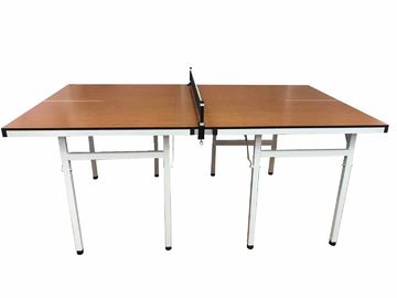 Inside Juvenile Ping Pong Table Square And Round Leg Wooden Natural Top