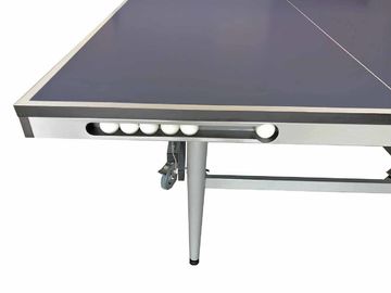 Moveable Sport Tennis Table Foldable UV 25mm Top With Bat And Ball Holder Indoor