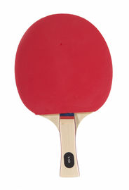 Recreation Table Tennis Rackets Inverted Rubber 5 Ply Blade Concave Handle Red / Black