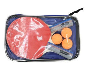 7 Layer Pure Wood Table Tennis Set Red Blue Eva Sponge