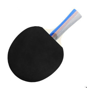 7 Plies Natural Wooden Ping Pong Paddle Set Straight Handle 1 Star Red Black Reverse Rubber