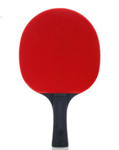 Red Blue EVA Sponge Black Handle Table Tennis Set 3 Star Bat and ABS Balls Oxford Bag