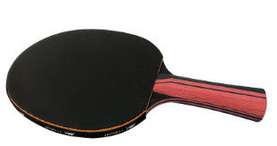 Straight Handle Table Tennis Paddle Set Red Black Carbon Blade Elastic Sponge Reverse Rubber